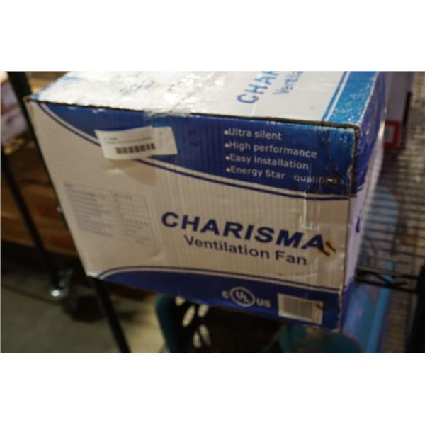 CHARISMA VENTILATOR FAN MODEL BPT14-14A-A 90CFM, 0.8 SONES, 4 INCH DUCT - TESTED WORKING