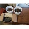 Image 1 : 2 PAILS AND BOX OF NAILS