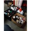Image 1 : 3 CRATES AND BOX OF SHOP FLUIDS, VM COMPOUND, COIL AND FIN CLEANER, PAINT, INDUSTRIAL LUBRICANT