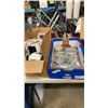 Image 1 : LOT U BOLTS AND MOUNTING PLATES , AND BOX OF MEDICAL EQIPMENT PARTS