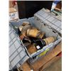 Image 3 : 2 TOTES OF STEEL TOED WORK BOOTS AND STEEL TOE RUBBER BOOTS