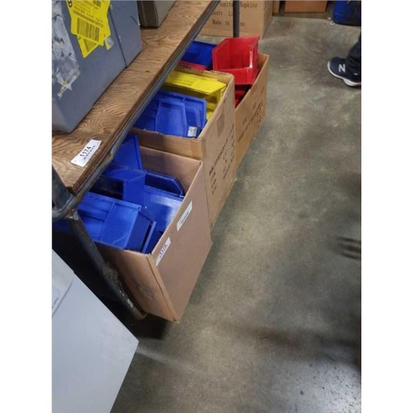 4 BOXES OF VARIOUS SIZE PARTS BINS