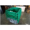 Image 1 : STACK OF 5 STORAGE TOTES WITH BUILT IN LIDS