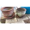 Image 2 : 2 HEAVY DUTY ALL PURPOSE TUBS AND 2 CLAY PLANTERS WITH TRAY