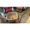 Image 1 : ORANGE AND BLACK CONVERTIBLE DOLLY AND DEEP STAINLESS WASH SINK WITH PLUG
