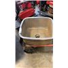 Image 2 : ORANGE AND BLACK CONVERTIBLE DOLLY AND DEEP STAINLESS WASH SINK WITH PLUG