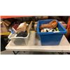 Image 1 : 2 BOXES OF ESTATE GOODS - WOODEN WARE, ETC