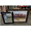 Image 1 : DECORATIVE FRAMED MIRROR AND FRAMED PICTURE