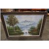 Image 2 : OIL ON CANVAS COTTAGE SCENE, AND HORSE THEMED OIL ON CANVAS