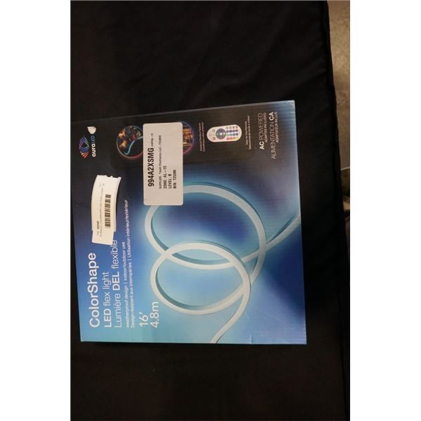 AURALED COLORSHAPE LED FLEX LIGHT, 16 FOOT - TESTED WORKING, RETAIL $49.99