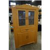 Image 1 : LEADED DOOR CORNER CABINET