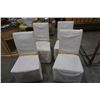 Image 1 : 4 COVERED DESIGNER DINING CHAIRS