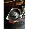 Image 2 : 2 CAST IRON CASSEROLE DISHES AND STERLING SILVER DISHES - TRAYS, WINE GLASSES, MUGS, ETC