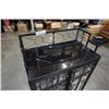 Image 2 : 39" METAL WINE BOTTLE HOLDER WITH MARBLE TOP