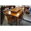 Image 1 : MODERN DINNG TABLE WITH LEAF AND 6 CHAIRS