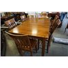 Image 2 : MODERN DINNG TABLE WITH LEAF AND 6 CHAIRS