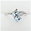 Image 1 : STERLING SILVER 6.3MM X 3.9MM GENUINE BLUE TOPAZ RING, 0.98CTS, W/A $685.00, SIZE 7