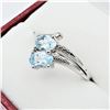 Image 2 : STERLING SILVER 6.3MM X 3.9MM GENUINE BLUE TOPAZ RING, 0.98CTS, W/A $685.00, SIZE 7