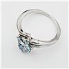 Image 3 : STERLING SILVER 6.3MM X 3.9MM GENUINE BLUE TOPAZ RING, 0.98CTS, W/A $685.00, SIZE 7
