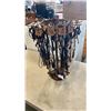 Image 1 : 60 NEW LEATHER NECKLACES AND SWIVEL DISPLAY STAND