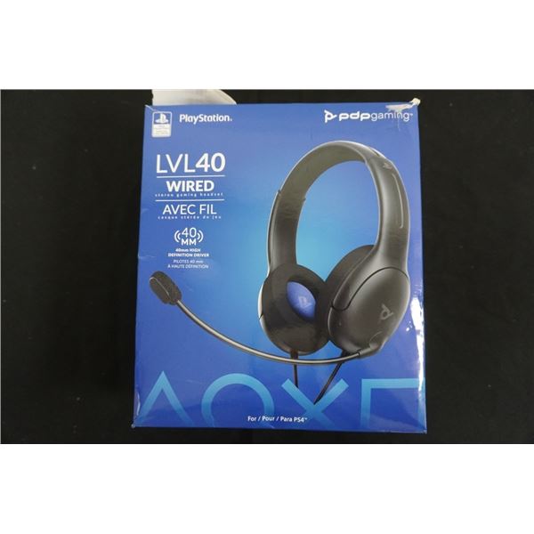 LVL40 WIRED GAMING HEADSET PLAYSTATION 4 - TESTED WORKING RETAIL $29.99