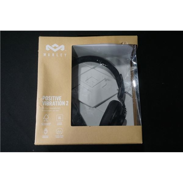 MARLEY POSITIVE VIBRATION 2 ON EAR HEADPHONES - TESTED WORKING RETAIL $69.99