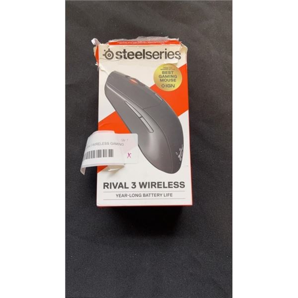 STEEL SERIES RIVAL 3 WIRELESS GAMING MOUSE - TESTED WORKING