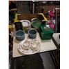 Image 1 : 2 MAXWELL WILLIAMS BOWLS, 8 LIFE AT HOME CHRISTMAS PLATES, SNOW GLOBE AND 2 PLANTERS