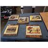Image 1 : 5 MOUNTED VINTAGE WESTERN MOVIE ADVERTS FROMS 50'S, 60'S AND 70'S