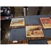 Image 2 : 5 MOUNTED VINTAGE WESTERN MOVIE ADVERTS FROMS 50'S, 60'S AND 70'S
