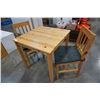 Image 3 : PINE TABLE AND 2 CHAIRS