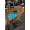 Image 2 : WICKER ARMCHAIR AND OTTOMAN