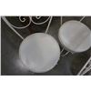 Image 8 : 5 PIECE IRON GLASSTOP TABLE AND CHAIR SET