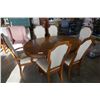 Image 1 : DOUBLE PEDESTAL DINING TABLE  AND 6 CHAIRS