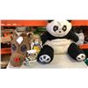 Image 1 : MASKIMALS HORSE HEAD, 30" PANDA,PORCELAIN DOLL AND PORCELAIN COLLECTIBLES