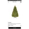 Image 1 : 7ft Pre-lit Artificial Christmas Tree Hinged With 460 Led Lights & Pine Cones