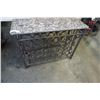 Image 1 : STONE TOP METAL BASE WINE RACK