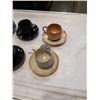 Image 2 : SET OF 6 ROWTH BEVERLEY YORKSHIRE HAND THROWN MID CENTURY POTTERY CUPS AND SAUCERS