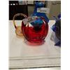 Image 2 : ART GLASS FISH, 2 ART GLASS BOWLS, AND VASE