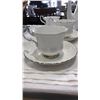 Image 2 : 21 PIECES ROYAL ALBERT "CHANTILLY" TEA SET - COFFEE POT W/ LID, 6 CUPS AND SAUCERS, 2 DEMITASSES AND