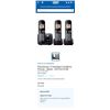 Image 1 : Panasonic 3 Handset Cordless Phone - Black - KXTGC223 tested and working Retail $130