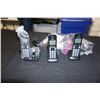 Image 2 : Panasonic 3 Handset Cordless Phone - Black - KXTGC223 tested and working Retail $130