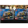 Image 1 : 2 NEW SEALED LEGO ROAD WORK TRUCK SETS, 58 PC EACH, 60284
