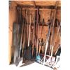 Image 2 : Huge Lot of Garden Tools, Spades, Shovels, Rakes & Chicken Wire Etc