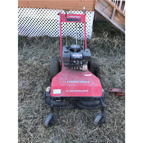 Troybilt 8.5 HP Wide Cut Mower, 33" Mulching Dect,