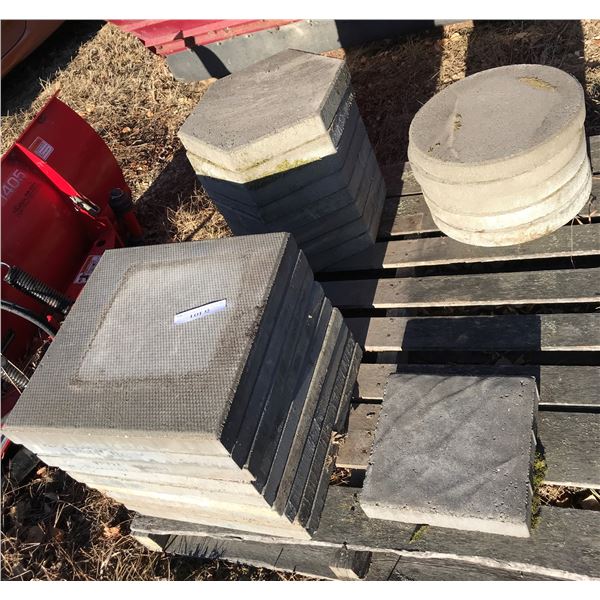 23 Assorted Concrete Pads