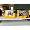 Image 1 : CAT die cast model hydraulic excavator; CAT die cast model vibratory asphalt compactor