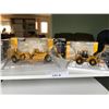 Image 1 : CAT die cast models: elevating scraper; wheel loader