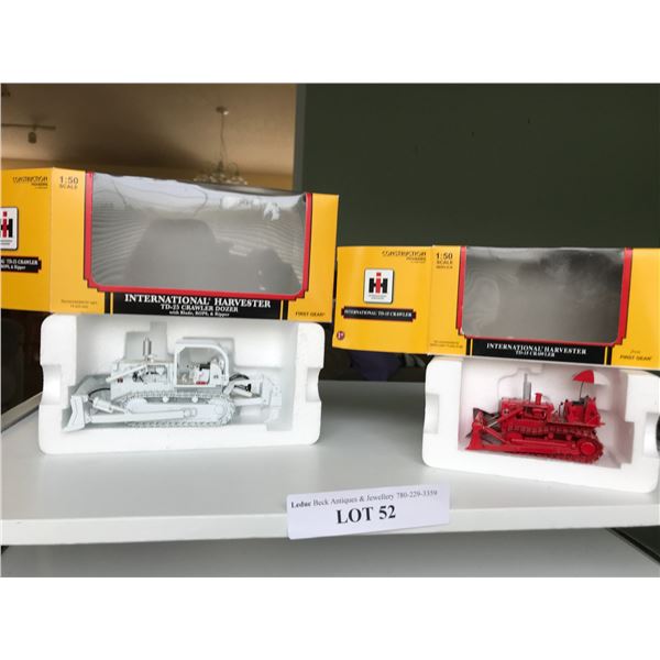 International Harvester crawler dozer model with blade, ROPS, and ripper; International Harvester cr