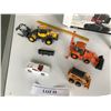Image 3 : Die cast models: Valmet track harvester; CASE front loader; Komat'su (x2)